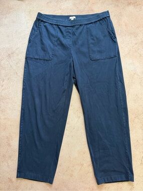Women’s Navy Elastic-Waist Casual Pants